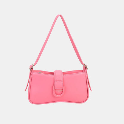 David Jones PU Leather Shoulder Bag - Fashionqueene.com-David Jones PU Leather Shoulder Bag