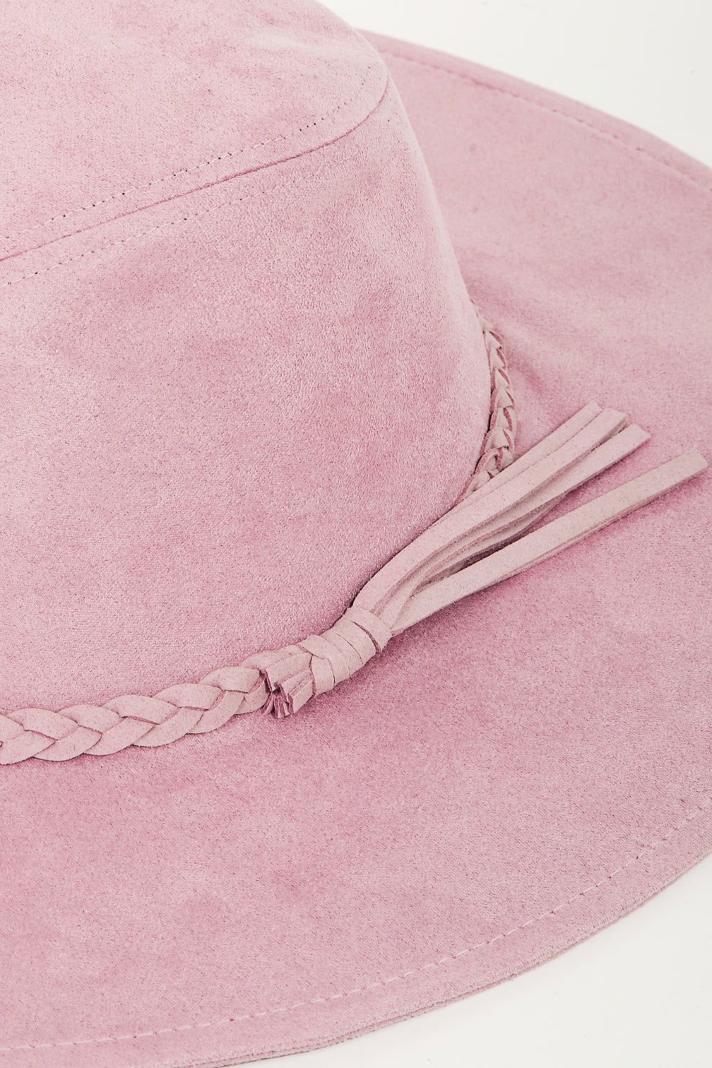 Fame Braided Faux Suede Hat - Fashionqueene.com-Fame Braided Faux Suede Hat