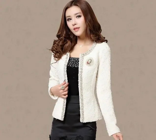 Fashion Women Jacket 2024 Women Clothes Winter Black White Coat Long Sleeve Short Jacket Women Womens Jackets And Coats A624 - Fashionqueene.com-casual jacket