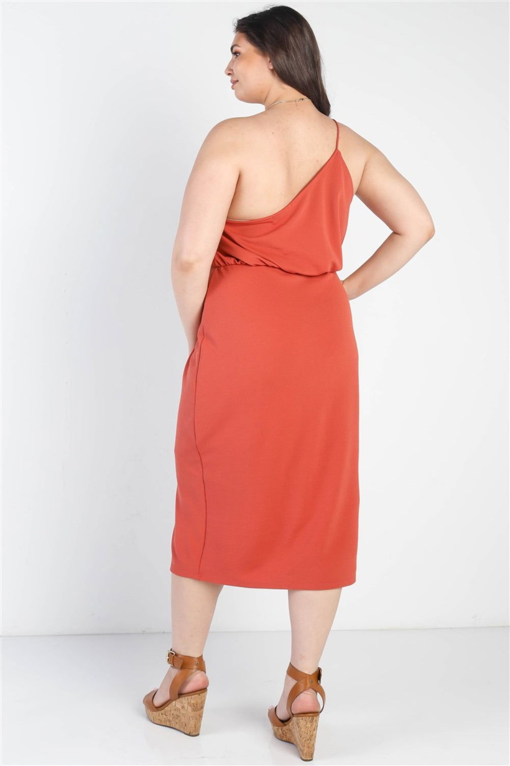 Gilli Full Size Slit One Shoulder Sleeveless Dress - Fashionqueene.com-Plus dress