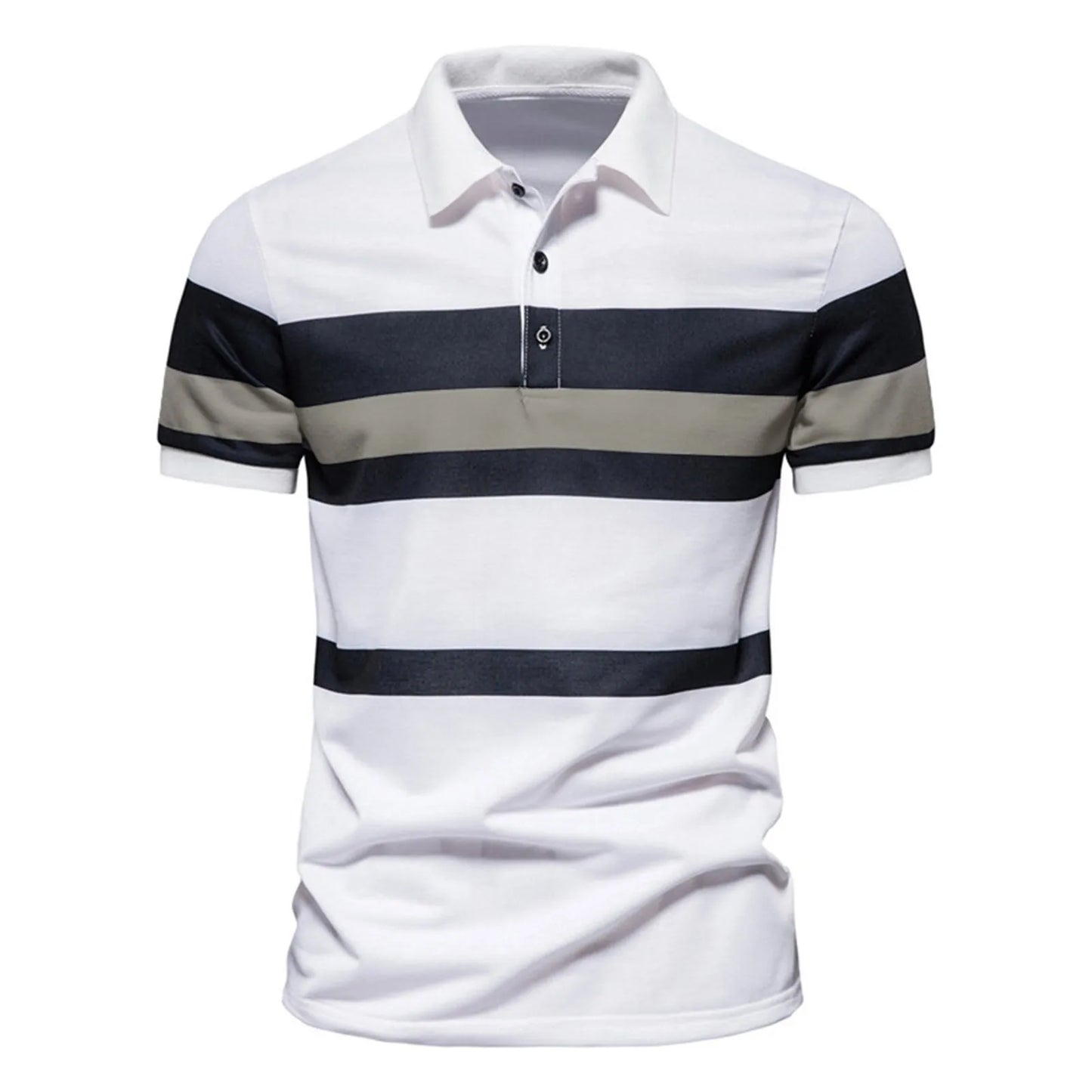 Men Polo Men Shirt Short Sleeve Polo Shirt Contrast Colo Casual