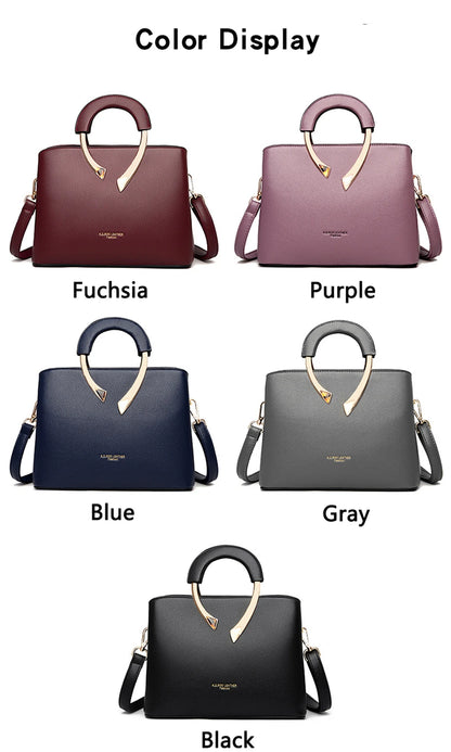 GENUINE VANDERWAH High Quality Leather Casual Tote Luxury Bags Designer Shoulder Crossbody Burgundy Gray Taro purple Burgundy-Gray-Taro purple-Blue-Black-