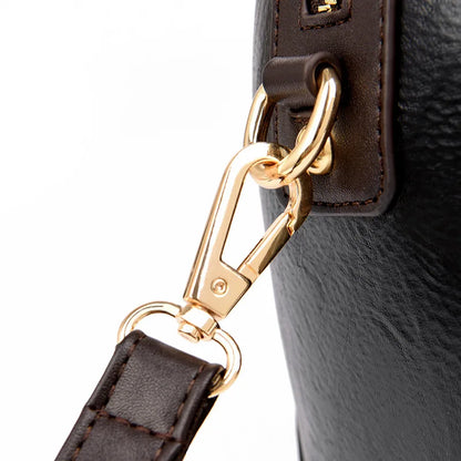 Super High Quality Leather Top Handle Purse Shell Bag Women Casual Crossbody