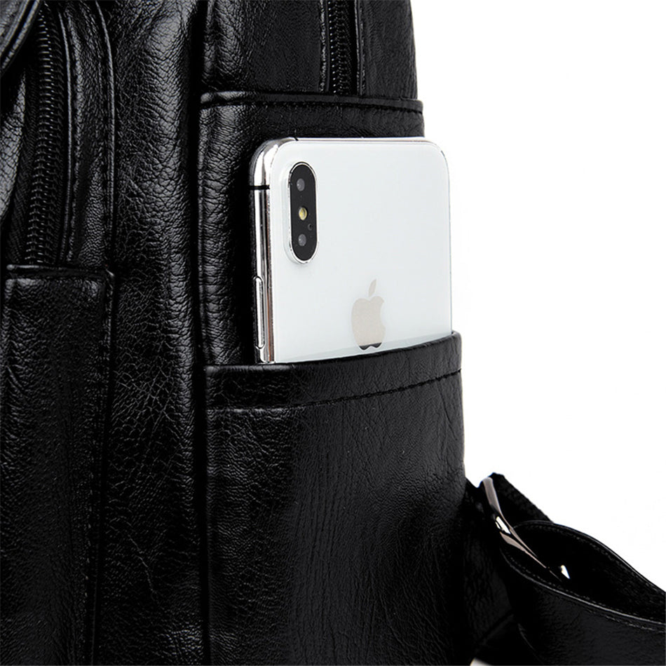 Large Capacity Travel Back Pack Rucksacks Mochila Women Backpack Female Leather Bagpack