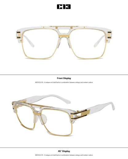 Men Sunglasses Glamour Mirrored Retro Vintage Square Designer Shades Unisex