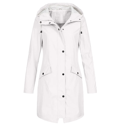 Zipper Waterproof Raincoat Jacket Lightweight Rain Jacket Outdoor Packable Waterproof Hooded