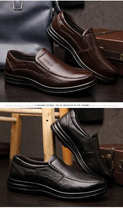 Genuine Leather Shoes Men Flats Fashion Soft Comfortable