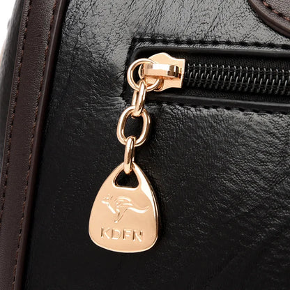 Super High Quality Leather Top Handle Purse Shell Bag Women Casual Crossbody