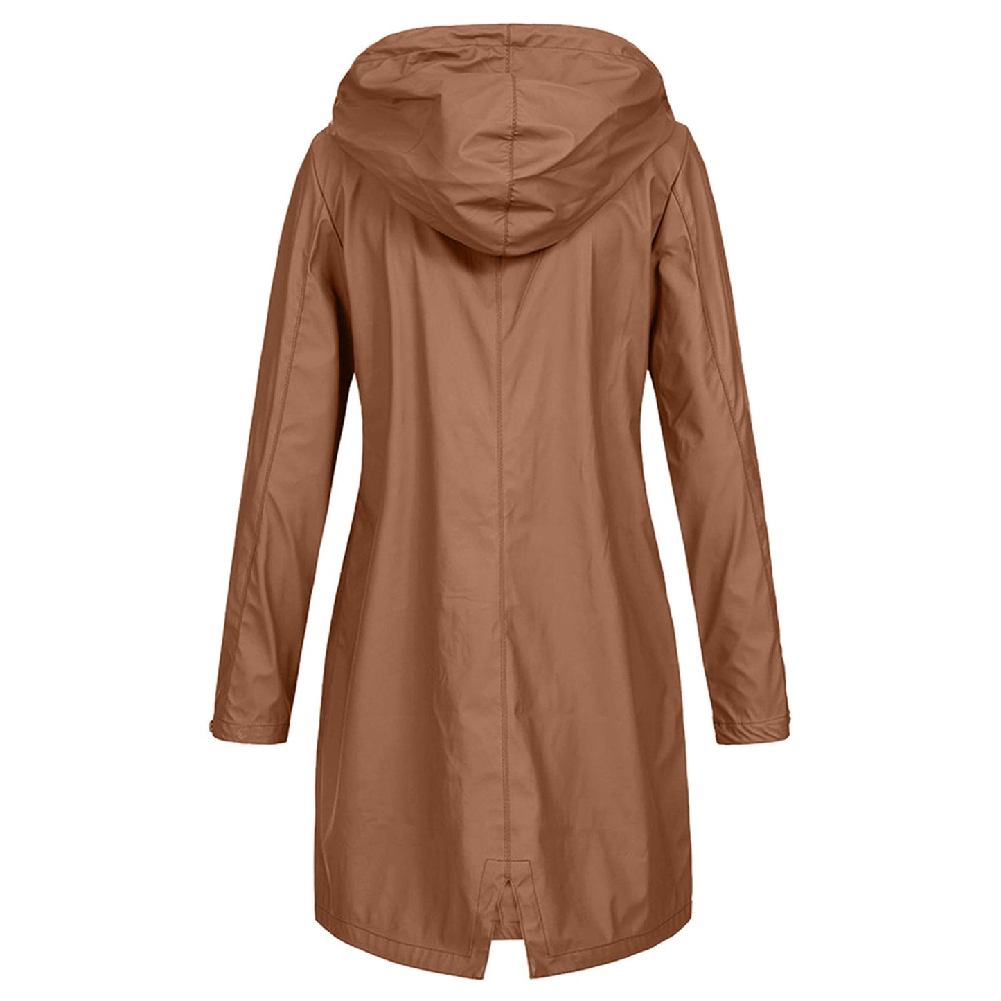 Zipper Waterproof Raincoat Jacket Lightweight Rain Jacket Outdoor Packable Waterproof Hooded