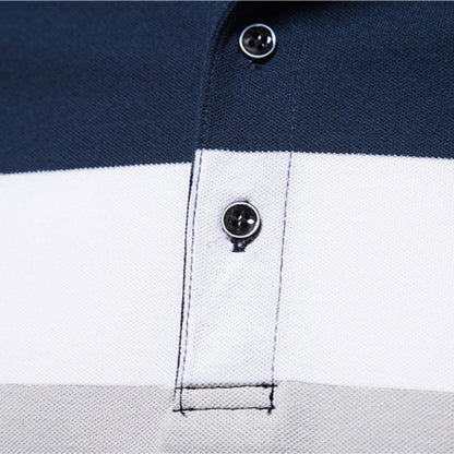 Men Polo Men Shirt Short Sleeve Polo Shirt Contrast Colo Casual