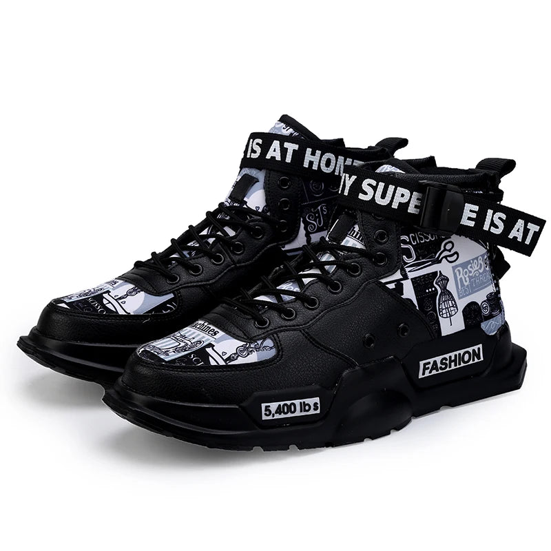 Men Shoes High Quality Sneakers Platform Breathable Lightweight Red Basket