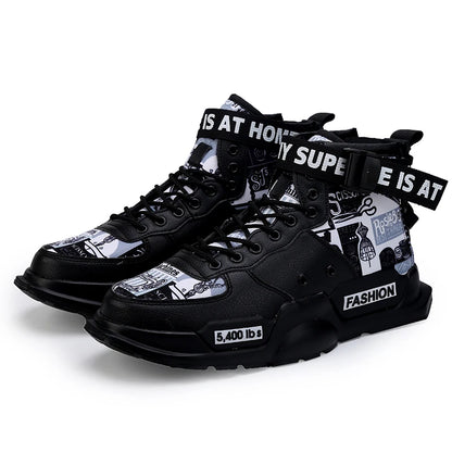Men Shoes High Quality Sneakers Platform Breathable Lightweight Red Basket