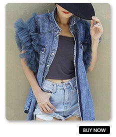 Denim Jacket Female Light Blue Diamond Tassel Coat Single-Breasted Open Back Women Jeans Coat
