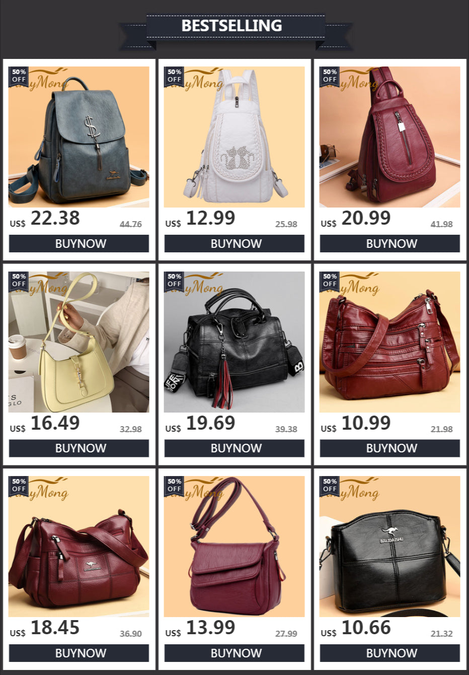 Super High Quality Leather Top Handle Purse Shell Bag Women Casual Crossbody