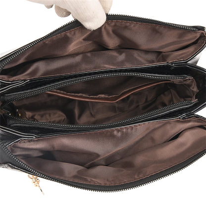 3 Layers Women Handbag Purses Luxury Designer Patent Leather Shoulder Messenger
