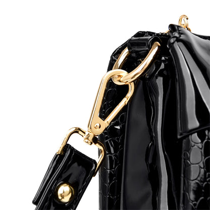 3 Layers Women Handbag Purses Luxury Designer Patent Leather Shoulder Messenger