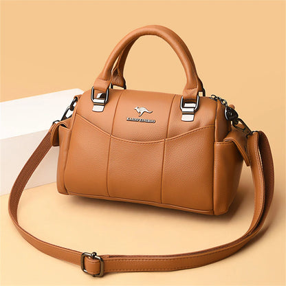 Designer Women Soft Leather Handbags Luxury Female Shoulder Crossbody Bag Brand Messenger Boston Bag