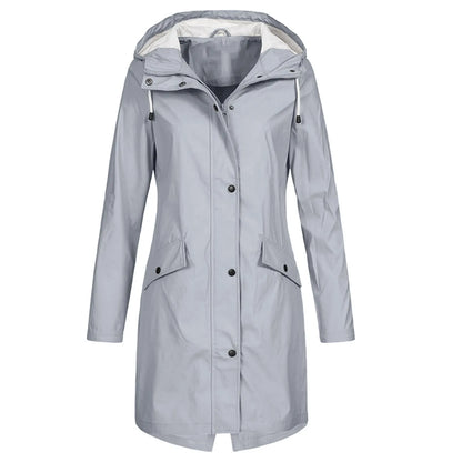 Zipper Waterproof Raincoat Jacket Lightweight Rain Jacket Outdoor Packable Waterproof Hooded