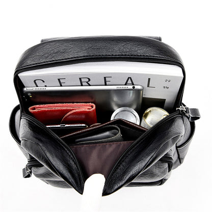 Large Capacity Travel Back Pack Rucksacks Mochila Women Backpack Female Leather Bagpack