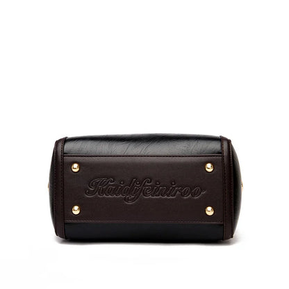 Super High Quality Leather Top Handle Purse Shell Bag Women Casual Crossbody