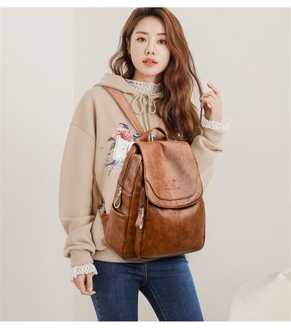 Large Capacity Travel Back Pack Rucksacks Mochila Women Backpack Female Leather Bagpack