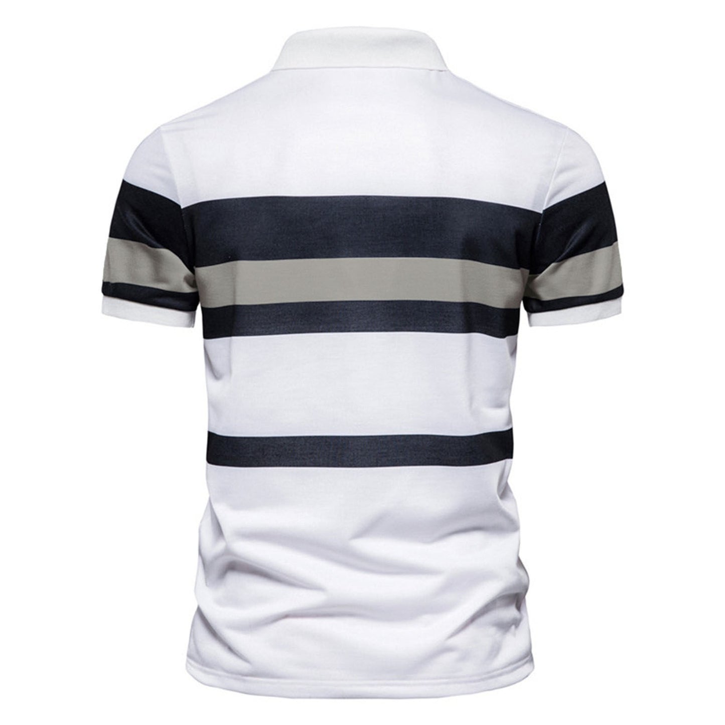 Men Polo Men Shirt Short Sleeve Polo Shirt Contrast Colo Casual