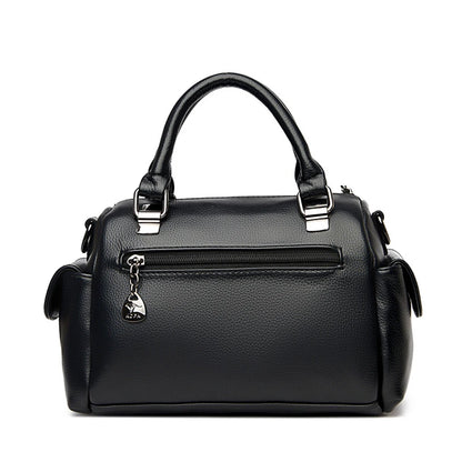 Designer Women Soft Leather Handbags Luxury Female Shoulder Crossbody Bag Brand Messenger Boston Bag