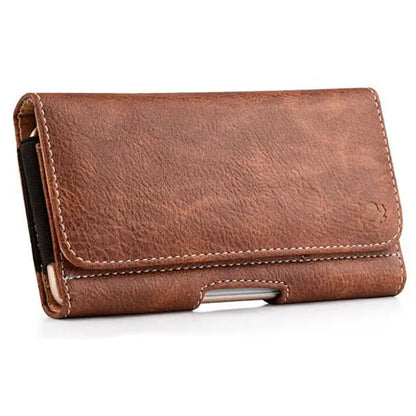 Universal wallet cellphone case belt mobile phone Holster 4.7/5.5/6.3 inch retro leather magnetic pouch