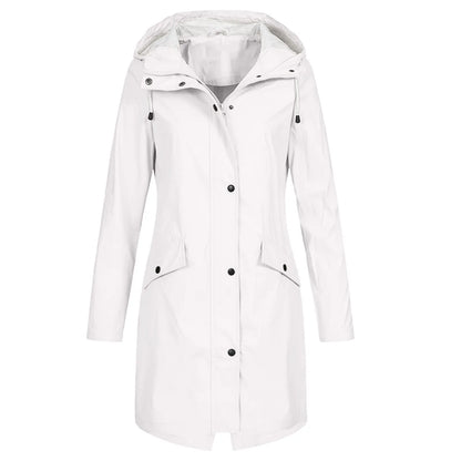 Zipper Waterproof Raincoat Jacket Lightweight Rain Jacket Outdoor Packable Waterproof Hooded