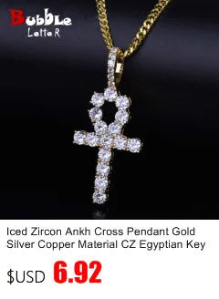 Lightning Shape Pendant Necklace Bling Cubic Zircon Men's Hip Hop Rock Jewelry Double color / United States / 5mm tennis chain|18inch Double color / United States / 5mm tennis chain|30inch 