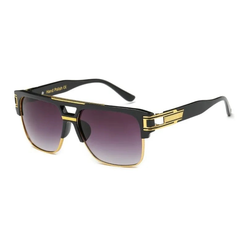 Men Sunglasses Glamour Mirrored Retro Vintage Square Designer Shades Unisex