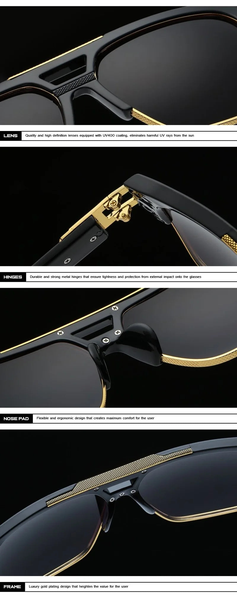 Men Sunglasses Glamour Mirrored Retro Vintage Square Designer Shades Unisex
