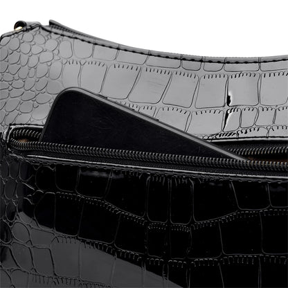 3 Layers Women Handbag Purses Luxury Designer Patent Leather Shoulder Messenger