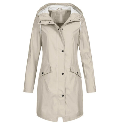 Zipper Waterproof Raincoat Jacket Lightweight Rain Jacket Outdoor Packable Waterproof Hooded