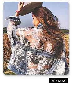 Denim Jacket Female Light Blue Diamond Tassel Coat Single-Breasted Open Back Women Jeans Coat