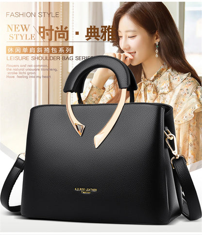 GENUINE VANDERWAH High Quality Leather Casual Tote Luxury Bags Designer Shoulder Crossbody Burgundy Gray Taro purple Burgundy-Gray-Taro purple-Blue-Black-