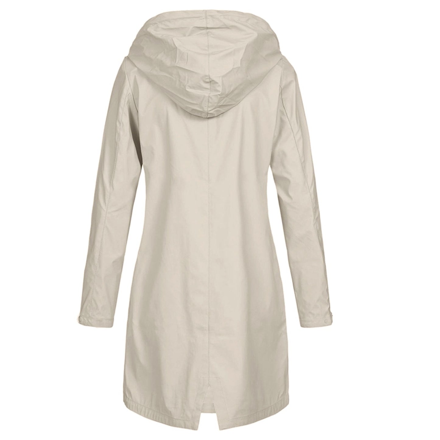 Zipper Waterproof Raincoat Jacket Lightweight Rain Jacket Outdoor Packable Waterproof Hooded