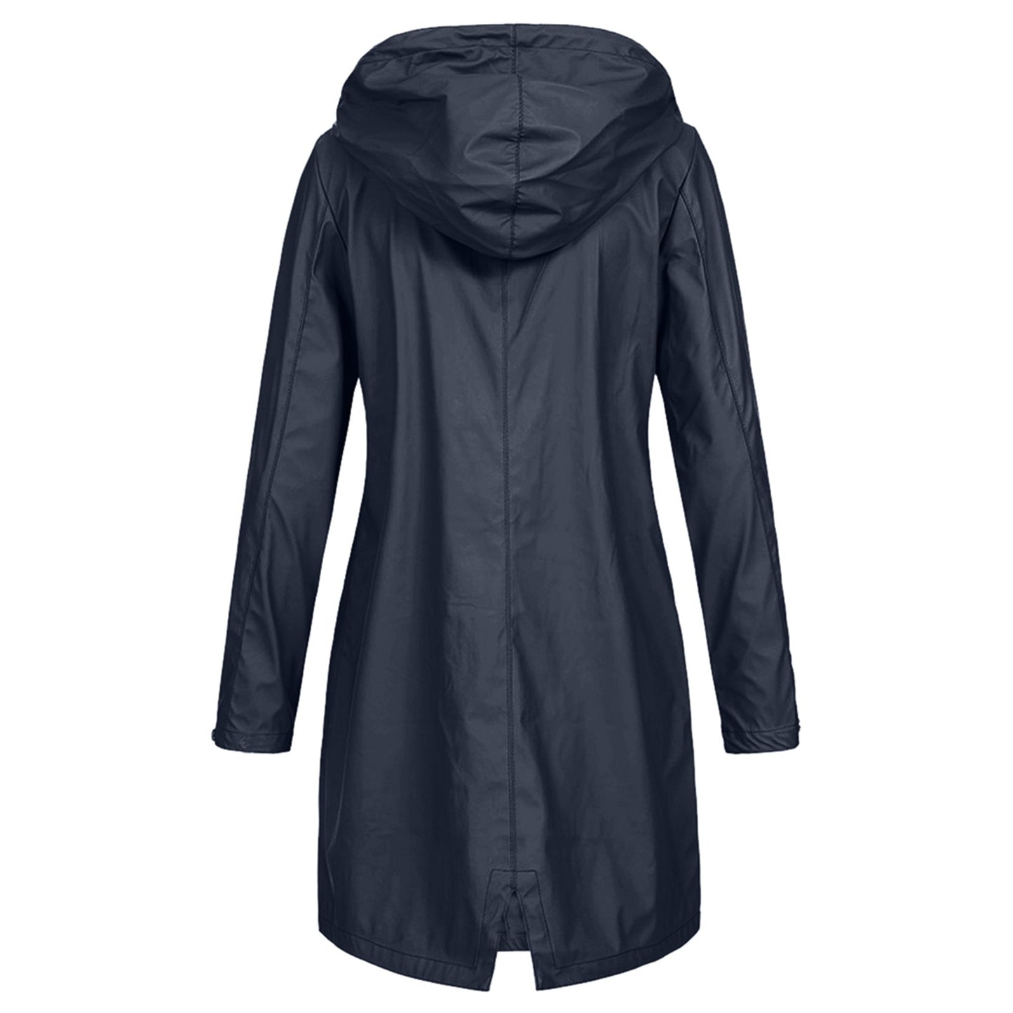 Zipper Waterproof Raincoat Jacket Lightweight Rain Jacket Outdoor Packable Waterproof Hooded