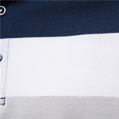 Men Polo Men Shirt Short Sleeve Polo Shirt Contrast Colo Casual