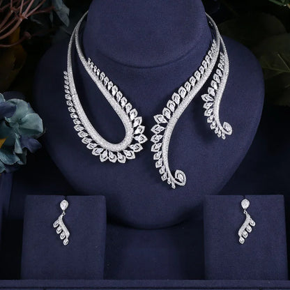 jankelly  Nigeria 2pcs Bridal Zirconia Jewelry Sets For Women Party, Luxury Dubai Nigeria CZ Crystal Wedding Jewelry Sets