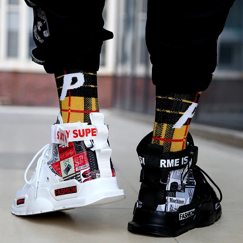 Men Shoes High Quality Sneakers Platform Breathable Lightweight Red Basket