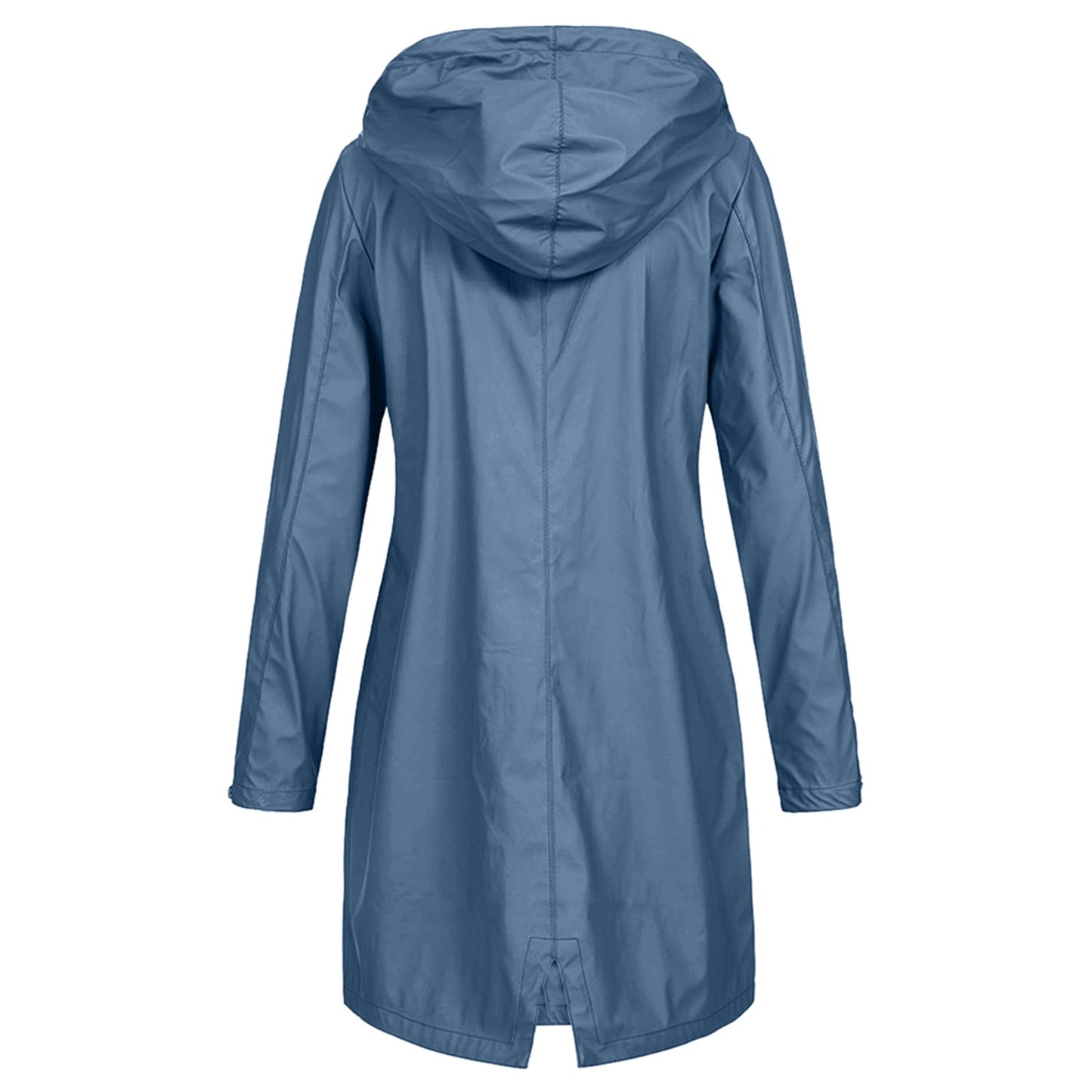 Zipper Waterproof Raincoat Jacket Lightweight Rain Jacket Outdoor Packable Waterproof Hooded