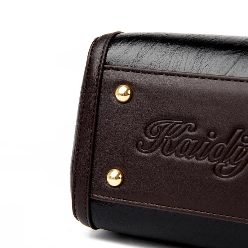 Super High Quality Leather Top Handle Purse Shell Bag Women Casual Crossbody