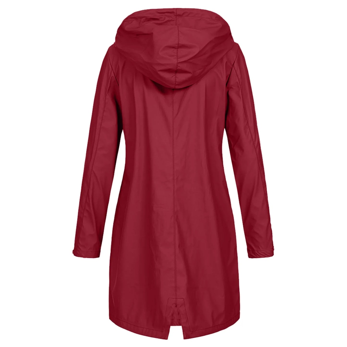 Zipper Waterproof Raincoat Jacket Lightweight Rain Jacket Outdoor Packable Waterproof Hooded