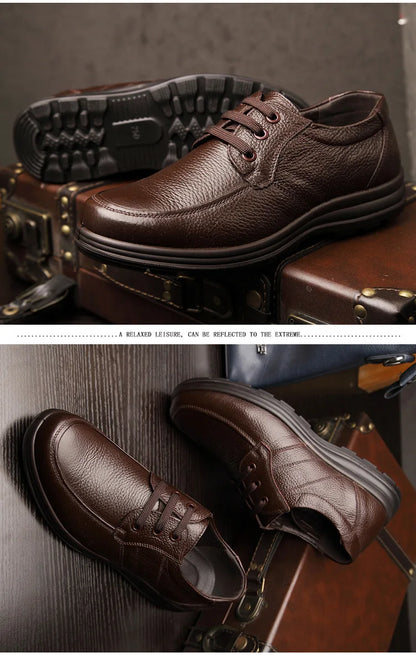Genuine Leather Shoes Men Flats Fashion Soft Comfortable