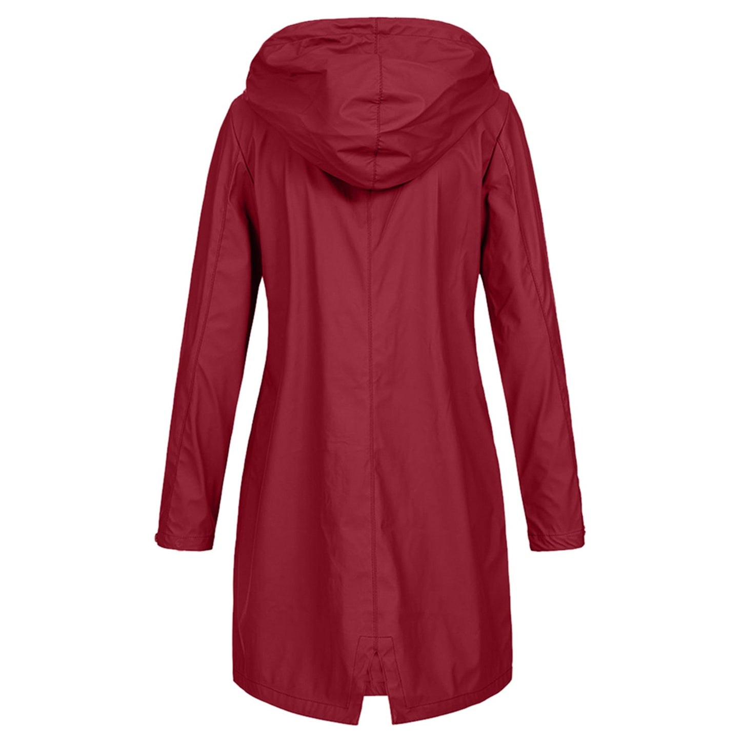 Zipper Waterproof Raincoat Jacket Lightweight Rain Jacket Outdoor Packable Waterproof Hooded