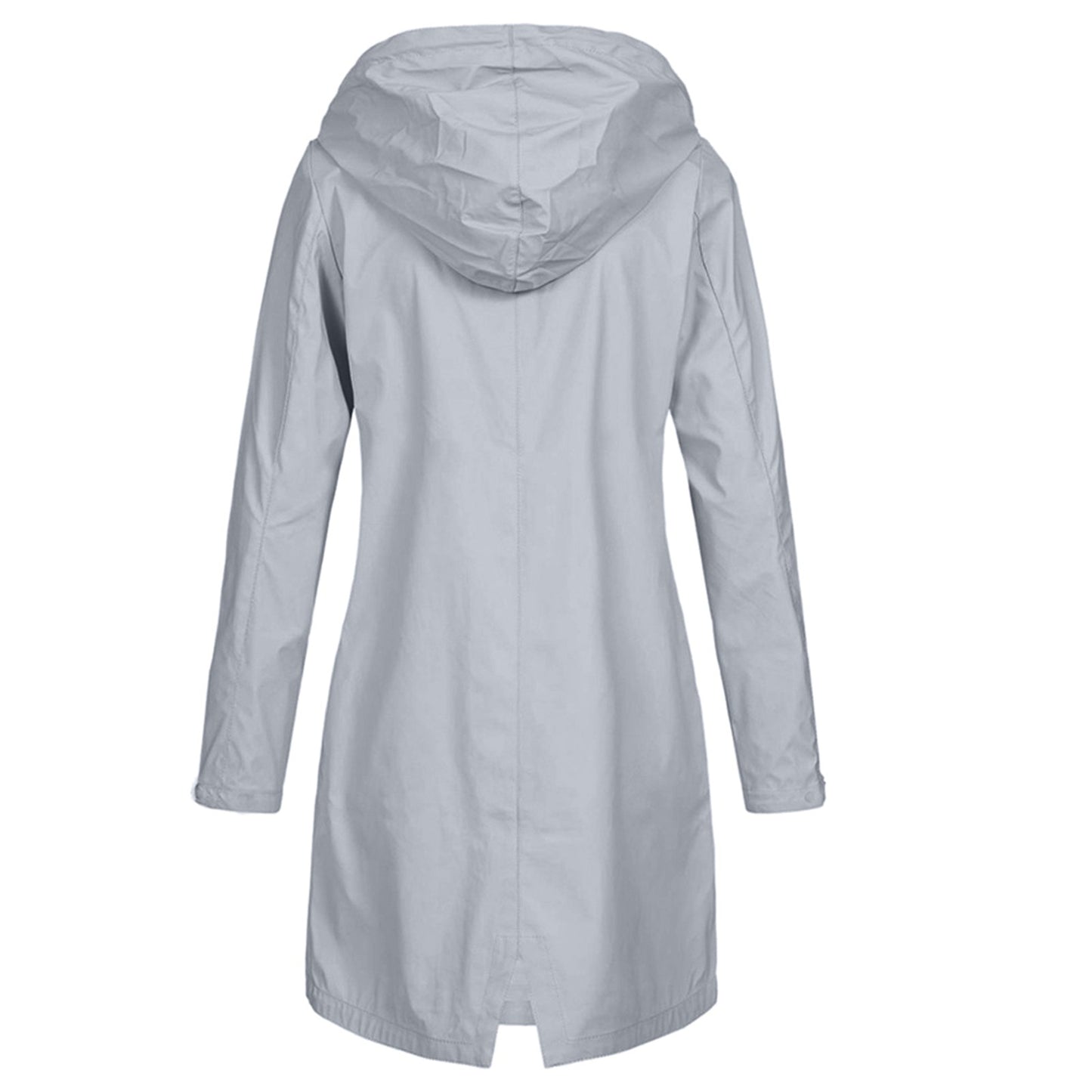 Zipper Waterproof Raincoat Jacket Lightweight Rain Jacket Outdoor Packable Waterproof Hooded