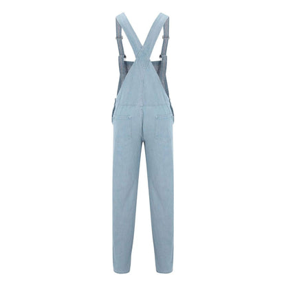 Jeans For Men Fall Hot Ripped Suspenders Denim Jumpsuit Popular Fashionable Work Clothes New Pants Man Streetwear Slacks - Fashionqueene.com-mens jumpsuit