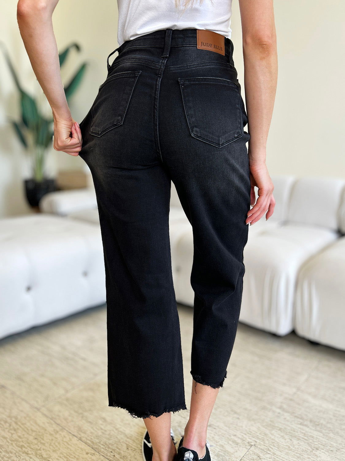 Judy Blue Full Size High Waist Button Fly Jeans - Fashionqueene.com-Judy Blue Full Size High Waist Button Fly Jeans