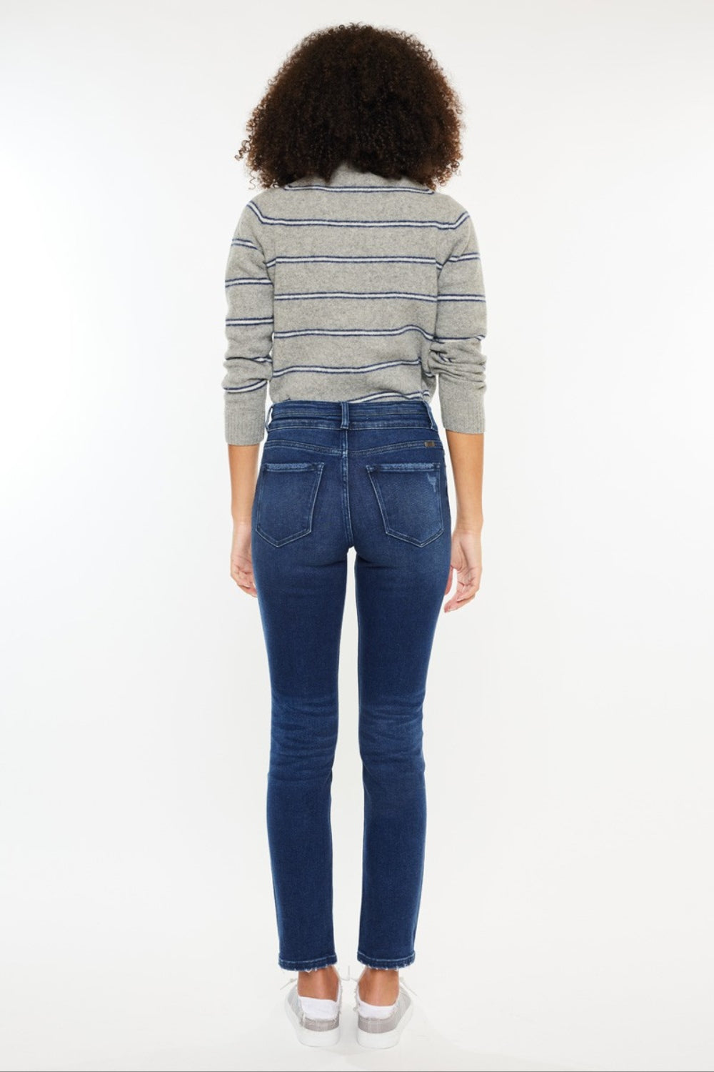 Kancan High Rise Slim Straight Jeans - Fashionqueene.com-Kancan High Rise Slim Straight Jeans